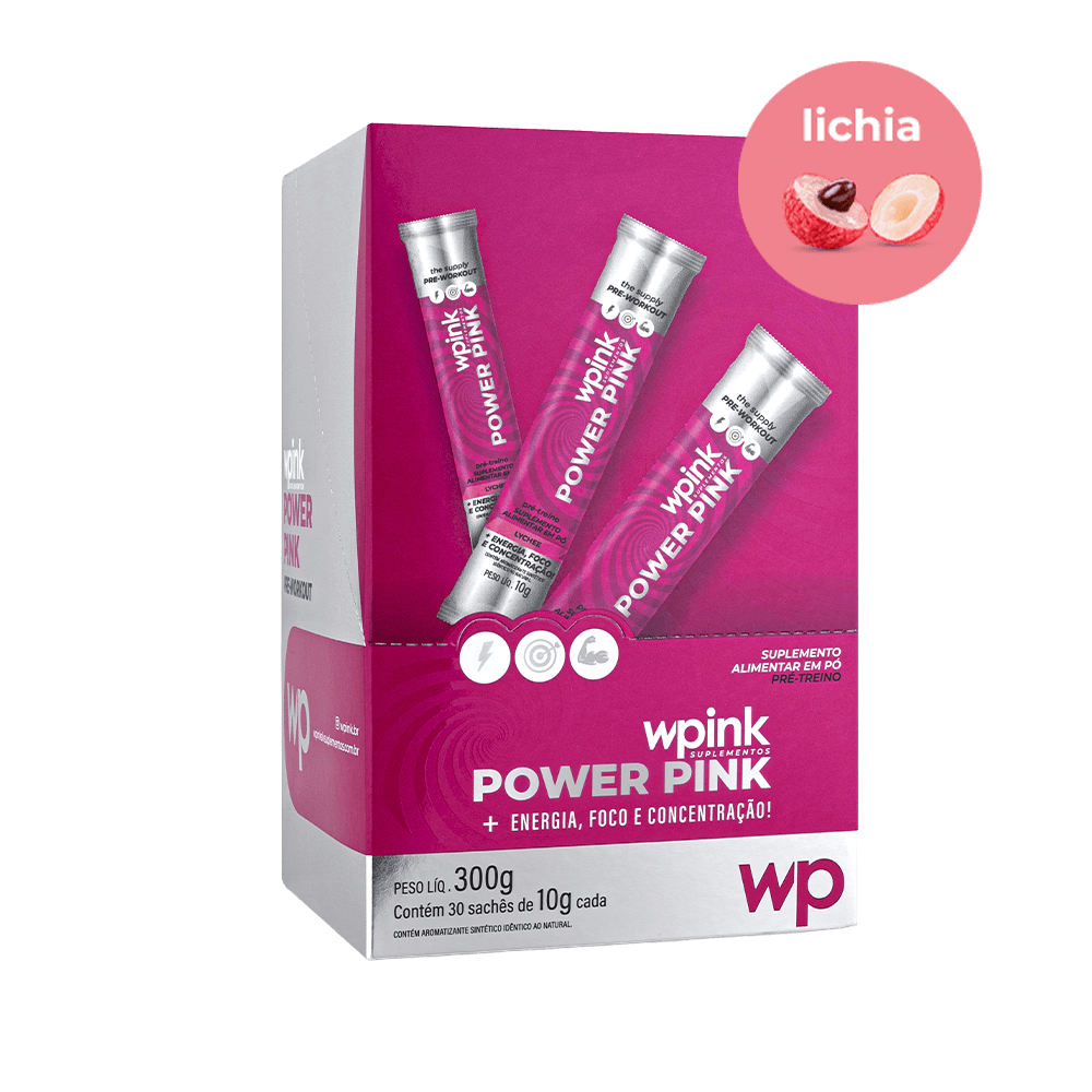 power pink de lichia - pré-treino - 300g - wp